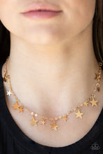 Load image into Gallery viewer, PRE-ORDER - Paparazzi Starry Shindig - Gold - Necklace &amp; Earrings - $5 Jewelry with Ashley Swint