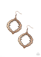 Load image into Gallery viewer, Paparazzi Taj Mahal Majesty - Copper - Brushed Antiqued Shimmer - Earrings - $5 Jewelry with Ashley Swint