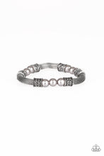 Load image into Gallery viewer, Paparazzi Talk Some SENSEI - Silver - Stretchy Band Bracelet - $5 Jewelry with Ashley Swint