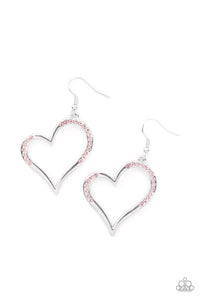 PRE-ORDER - Paparazzi Tenderhearted Twinkle - Pink - Earrings - $5 Jewelry with Ashley Swint