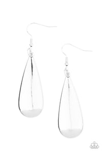 Paparazzi The Drop Off - Silver - Earrings - $5 Jewelry with Ashley Swint