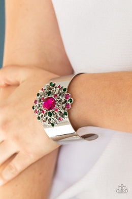 Paparazzi The Fashionmonger - Multi - Gems and Rhinestones - Cuff Bracelet - $5 Jewelry with Ashley Swint
