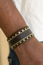 Load image into Gallery viewer, Paparazzi The WANDER Years - Black Leather Band - Brass Studs - Bracelet - $5 Jewelry With Ashley Swint
