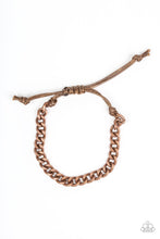 Load image into Gallery viewer, Paparazzi Tiebreaker - Copper - Sliding Knot Bracelet - $5 Jewelry with Ashley Swint