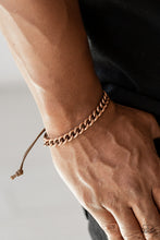 Load image into Gallery viewer, Paparazzi Tiebreaker - Copper - Sliding Knot Bracelet - $5 Jewelry with Ashley Swint