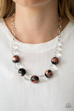 Load image into Gallery viewer, Paparazzi Torrid Tide - Orange - Black - Glassy Beads - Necklace &amp; Earrings - $5 Jewelry with Ashley Swint
