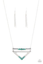 Load image into Gallery viewer, Paparazzi Triangulated Twinkle - Green - Necklace &amp; Earrings - $5 Jewelry with Ashley Swint
