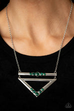 Load image into Gallery viewer, Paparazzi Triangulated Twinkle - Green - Necklace &amp; Earrings - $5 Jewelry with Ashley Swint