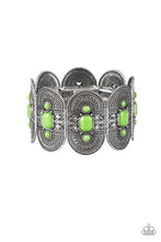 Load image into Gallery viewer, Paparazzi Turn Up The TROPICAL Heat - Green Beads - Silver Bracelet - $5 Jewelry With Ashley Swint