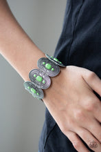 Load image into Gallery viewer, Paparazzi Turn Up The TROPICAL Heat - Green Beads - Silver Bracelet - $5 Jewelry With Ashley Swint