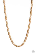 Load image into Gallery viewer, Paparazzi Undefeated - Gold - Mens Necklace