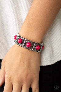 Paparazzi Victorian Dream - Pink - Stretchy Bands Bracelet - $5 Jewelry with Ashley Swint