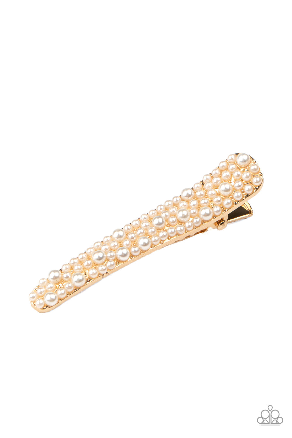 Paparazzi Wish You Were HAIR - Gold - White Pearls - Hair Clip - $5 Jewelry with Ashley Swint