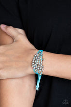 Load image into Gallery viewer, Paparazzi Without Skipping A BEAD - Blue - Sliding Knot - Bracelet - $5 Jewelry with Ashley Swint