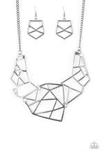 Load image into Gallery viewer, Paparazzi World Shattering - Black - Edgy Geometric Pendant - Necklace &amp; Earrings - $5 Jewelry with Ashley Swint
