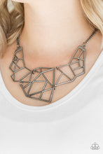 Load image into Gallery viewer, Paparazzi World Shattering - Black - Edgy Geometric Pendant - Necklace &amp; Earrings - $5 Jewelry with Ashley Swint