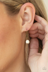 PRE-ORDER - Paparazzi ZEN You Least Expect It - Brass - Necklace & Earrings - $5 Jewelry with Ashley Swint