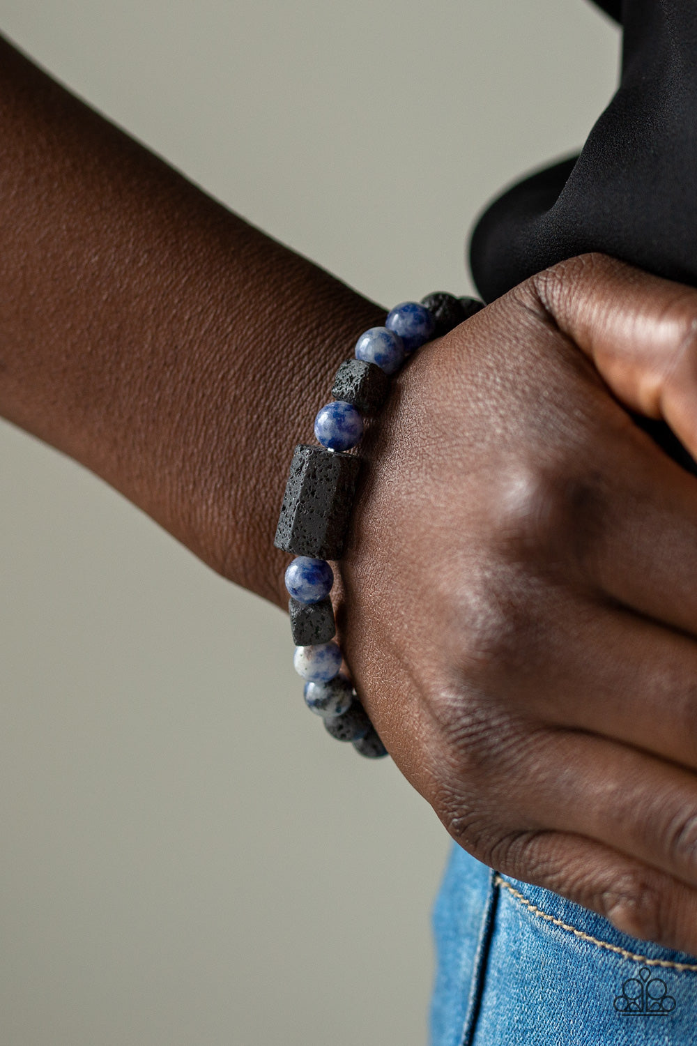 Paparazzi Zenned Out - Blue - Lava Rock - Bracelet - $5 Jewelry With Ashley Swint