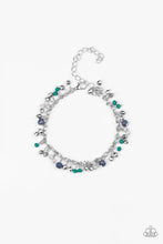 Load image into Gallery viewer, Paparazzi Aquatic Adventure - Blue - Silver Chain Bracelet - $5 Jewelry with Ashley Swint