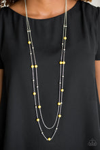 Load image into Gallery viewer, Paparazzi Beach Party Pageant - Yellow and Silver Beads - Necklace and matching Earrings - $5 Jewelry With Ashley Swint