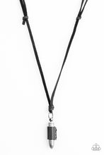 Load image into Gallery viewer, Paparazzi Boldly Bulletproof - Black Leather Urban - Bullet Necklace - $5 Jewelry With Ashley Swint