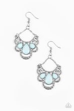 Load image into Gallery viewer, Paparazzi Caribbean Royalty - Blue - Silver Rhinestone Earrings - $5 Jewelry with Ashley Swint