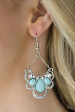 Load image into Gallery viewer, Paparazzi Caribbean Royalty - Blue - Silver Rhinestone Earrings - $5 Jewelry with Ashley Swint
