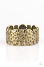 Load image into Gallery viewer, Paparazzi Cave Cache - Brass - Hammered Antiqued Frames - Bracelet - $5 Jewelry With Ashley Swint