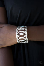 Load image into Gallery viewer, Paparazzi Circa de Contender - Silver - Diamond Cut - Cuff Bracelet - $5 Jewelry With Ashley Swint