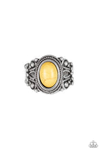 Load image into Gallery viewer, Paparazzi Coyote Canyon - Yellow - Stone - Ornate Silver Ring - $5 Jewelry With Ashley Swint