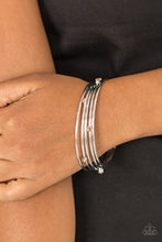 Load image into Gallery viewer, Paparazzi Delicate Decadence - Brown Topaz Rhinestone - Silver Set of 5 Bracelets - $5 Jewelry With Ashley Swint