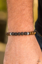 Load image into Gallery viewer, Paparazzi Easygoing - Brown - Tiger&#39;s Eye - Black Lava Stones - Bracelet - $5 Jewelry With Ashley Swint