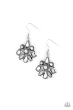 Load image into Gallery viewer, Paparazzi Fiercely Famous - Silver - Hematite Rhinestones - Earrings - $5 Jewelry With Ashley Swint