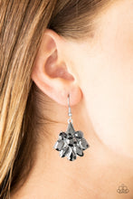 Load image into Gallery viewer, Paparazzi Fiercely Famous - Silver - Hematite Rhinestones - Earrings - $5 Jewelry With Ashley Swint