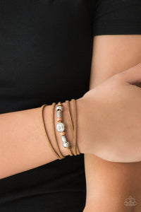 Paparazzi Find Your Way - Brown - and Silver Beads - Wanderlust Bracelet - $5 Jewelry With Ashley Swint