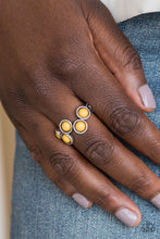 Load image into Gallery viewer, Paparazzi Foxy Fabulous - Yellow beads - Silver Ring - $5 Jewelry With Ashley Swint
