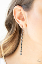 Load image into Gallery viewer, Paparazzi Grunge Meets Glamour - Black Rhinestones - Earrings - $5 Jewelry With Ashley Swint