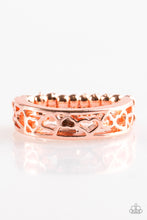 Load image into Gallery viewer, Paparazzi HEART Me Out! - Copper - Heart Silhouettes - Dainty Band Ring - $5 Jewelry With Ashley Swint