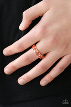 Load image into Gallery viewer, Paparazzi HEART Me Out! - Copper - Heart Silhouettes - Dainty Band Ring - $5 Jewelry With Ashley Swint