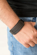 Load image into Gallery viewer, Paparazzi Hidden Ruins - Black - Leather - Tribal Inspired - Snap Bracelet - $5 Jewelry With Ashley Swint