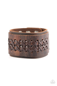 Paparazzi Hot On The Trail - Brown - Leather Bracelet - $5 Jewelry With Ashley Swint