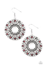 Load image into Gallery viewer, Paparazzi Malibu Musical - Red Rhinestones - Earrings - $5 Jewelry With Ashley Swint