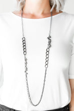 Load image into Gallery viewer, Paparazzi Mega Megacity - Black Gunmetal - Necklace and matching Earrings - $5 Jewelry With Ashley Swint