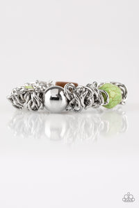 Paparazzi Mesmerizingly Magmatic - Green - Bracelet - $5 Jewelry With Ashley Swint