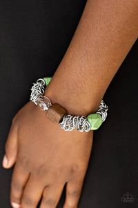 Paparazzi Mesmerizingly Magmatic - Green - Bracelet - $5 Jewelry With Ashley Swint