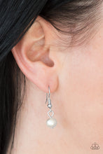 Load image into Gallery viewer, Paparazzi Pearl Promenade - White Pearly Beads - Silver Chains - Necklace &amp; Earrings - $5 Jewelry With Ashley Swint