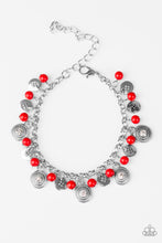 Load image into Gallery viewer, Paparazzi Pure LUXE - Red Beads - Silver Bracelet - $5 Jewelry With Ashley Swint