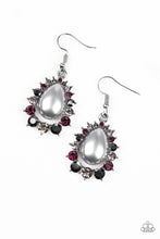 Load image into Gallery viewer, Paparazzi Regal Renewal - Multi - Smoky, Purple, Hematite Rhinestone Earrings - $5 Jewelry With Ashley Swint