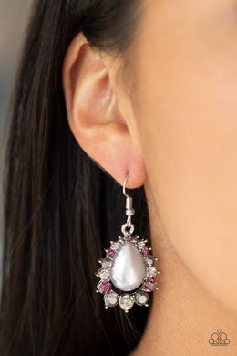 Paparazzi Regal Renewal - Multi - Smoky, Purple, Hematite Rhinestone Earrings - $5 Jewelry With Ashley Swint