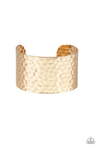 Paparazzi Simmering Shimmer - Gold - Cuff Bracelet - $5 Jewelry With Ashley Swint